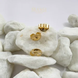 Broche Mariposa en oro amarillo para aretes de topo de 5,7 x 4,7 mm