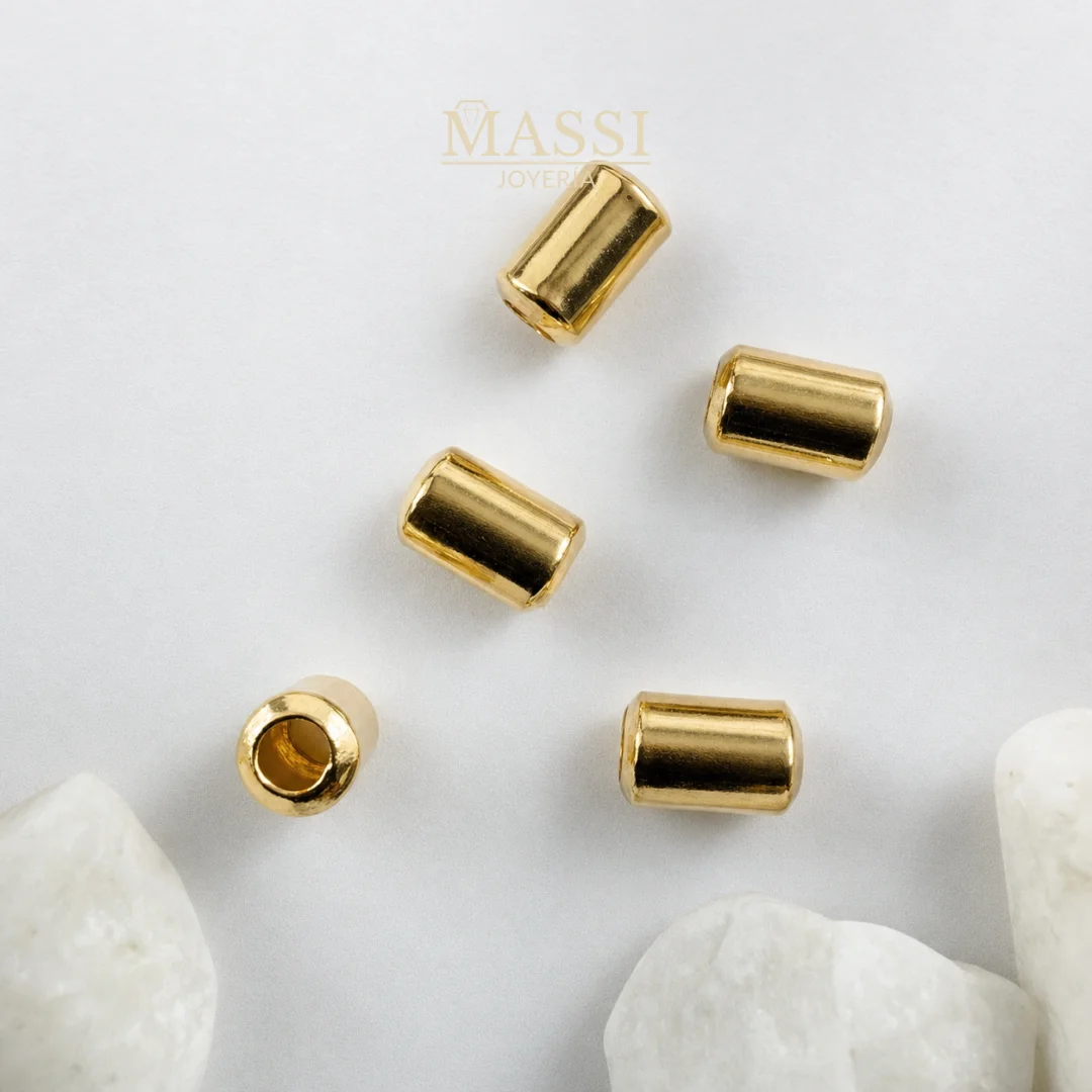 Canutillo #4 Liso de 4 × 6 mm en oro nacional en promociones de 1, 2, 5 y 10 unidades