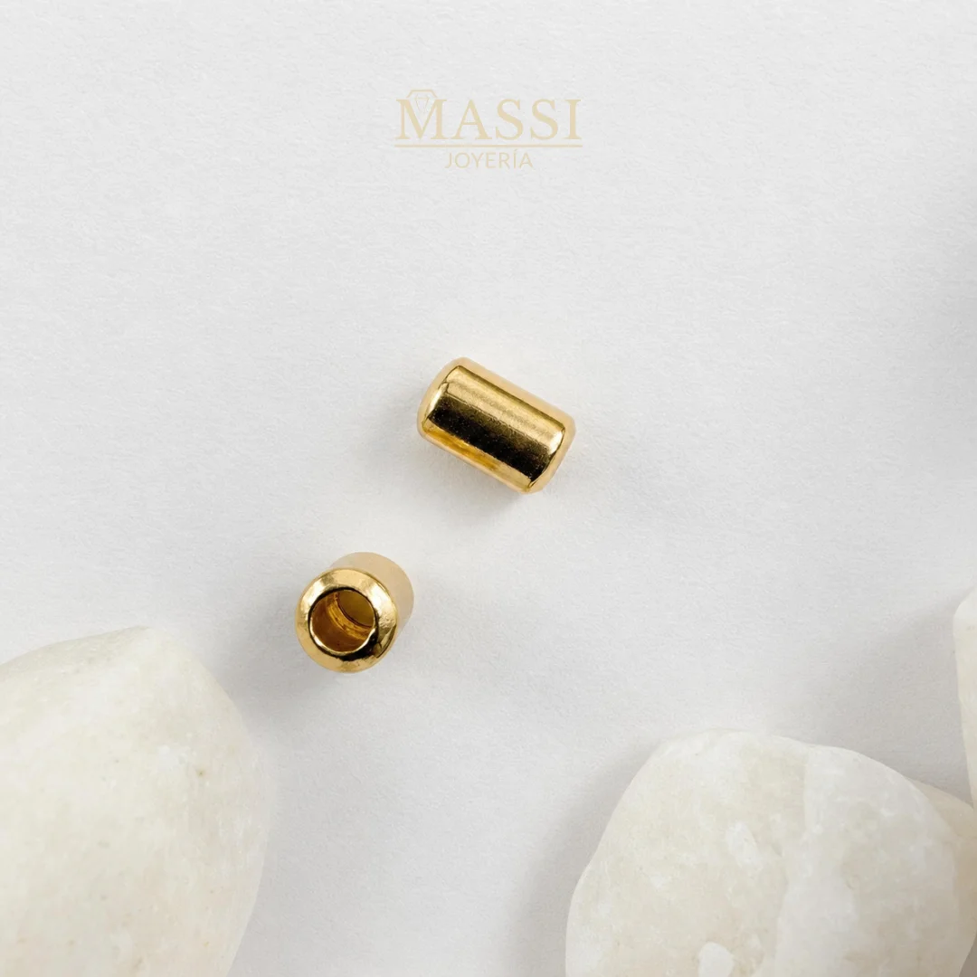 Canutillo #4 Liso de 4 × 6 mm en oro nacional en promociones de 1, 2, 5 y 10 unidades