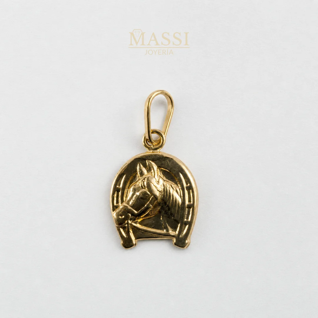 Herraje Herradura de Caballo Plana de 11 × 10 mm en oro nacional amarillo